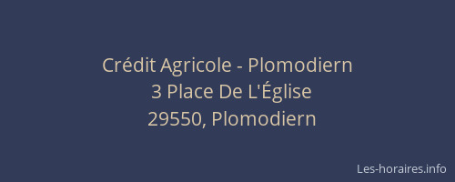 Cr&eacute;dit Agricole - Plomodiern