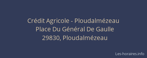 Cr&eacute;dit Agricole - Ploudalm&eacute;zeau