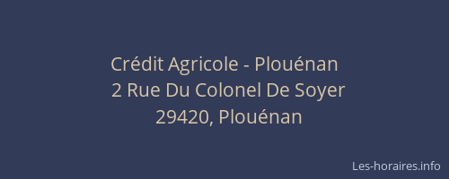 Cr&eacute;dit Agricole - Plou&eacute;nan
