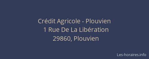 Cr&eacute;dit Agricole - Plouvien