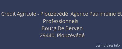 Crédit Agricole - Plouzévédé  Agence Patrimoine Et Professionnels