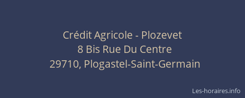 Cr&eacute;dit Agricole - Plozevet