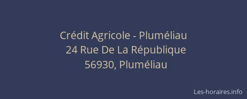 Crédit Agricole - Pluméliau