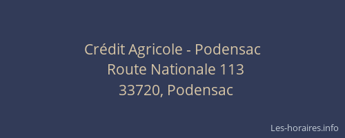 Cr&eacute;dit Agricole - Podensac