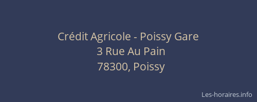 Crédit Agricole - Poissy Gare