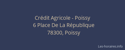 Crédit Agricole - Poissy