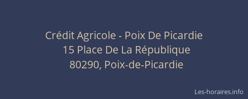 Crédit Agricole - Poix De Picardie