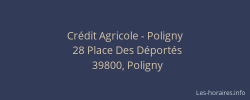 Crédit Agricole - Poligny