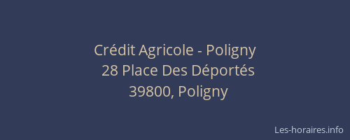 Cr&eacute;dit Agricole - Poligny
