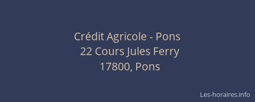 Crédit Agricole - Pons