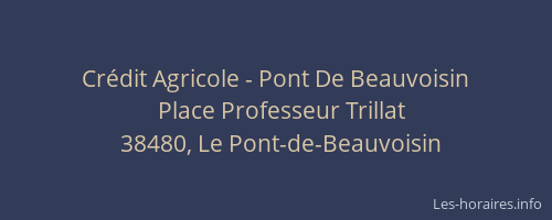 Cr&eacute;dit Agricole - Pont De Beauvoisin