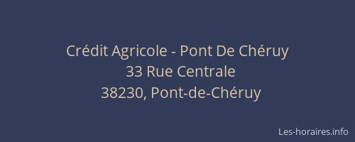 Crédit Agricole - Pont De Chéruy