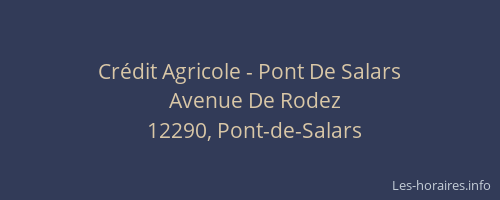 Cr&eacute;dit Agricole - Pont De Salars