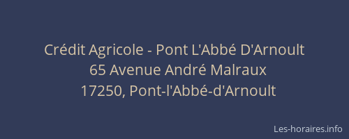 Cr&eacute;dit Agricole - Pont L'Abb&eacute; D'Arnoult