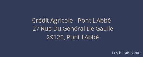 Crédit Agricole - Pont L'Abbé