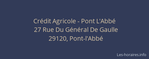 Cr&eacute;dit Agricole - Pont L'Abb&eacute;