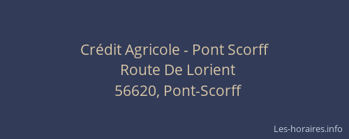 Crédit Agricole - Pont Scorff