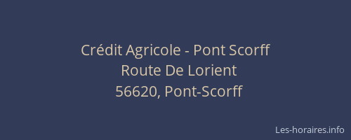 Cr&eacute;dit Agricole - Pont Scorff