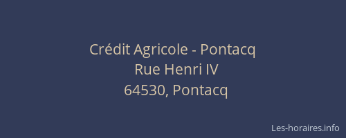 Cr&eacute;dit Agricole - Pontacq