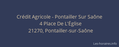 Cr&eacute;dit Agricole - Pontailler Sur Sa&ocirc;ne