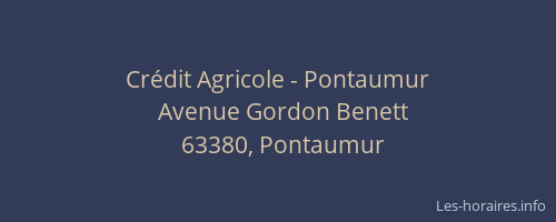 Cr&eacute;dit Agricole - Pontaumur