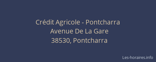 Cr&eacute;dit Agricole - Pontcharra