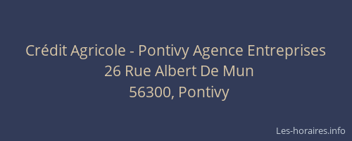 Crédit Agricole - Pontivy Agence Entreprises