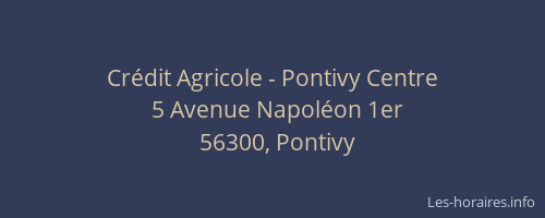 Cr&eacute;dit Agricole - Pontivy Centre