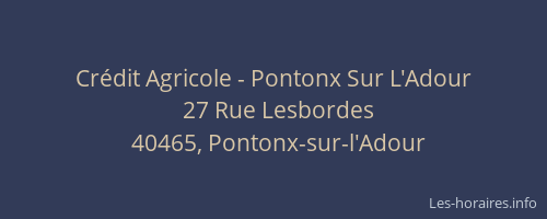 Crédit Agricole - Pontonx Sur L'Adour