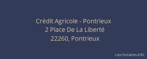 Cr&eacute;dit Agricole - Pontrieux