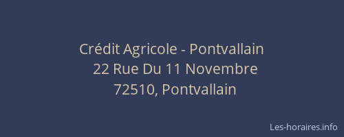 Cr&eacute;dit Agricole - Pontvallain