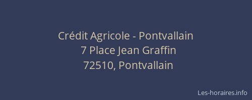 Cr&eacute;dit Agricole - Pontvallain