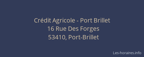 Crédit Agricole - Port Brillet