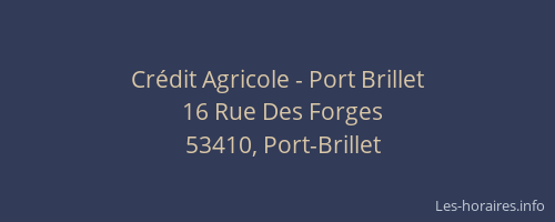 Cr&eacute;dit Agricole - Port Brillet