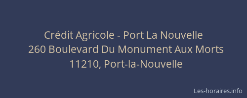 Crédit Agricole - Port La Nouvelle