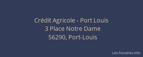 Cr&eacute;dit Agricole - Port Louis