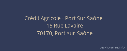Crédit Agricole - Port Sur Saône