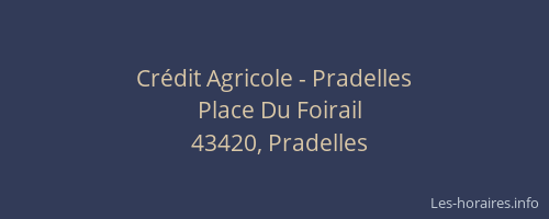 Crédit Agricole - Pradelles