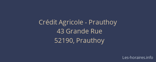 Crédit Agricole - Prauthoy