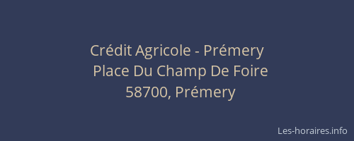 Crédit Agricole - Prémery