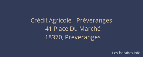 Cr&eacute;dit Agricole - Pr&eacute;veranges