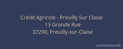 Cr&eacute;dit Agricole - Preuilly Sur Claise