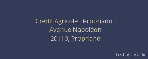 Crédit Agricole - Propriano