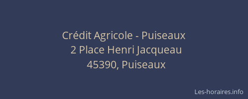 Cr&eacute;dit Agricole - Puiseaux
