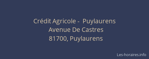Crédit Agricole -  Puylaurens