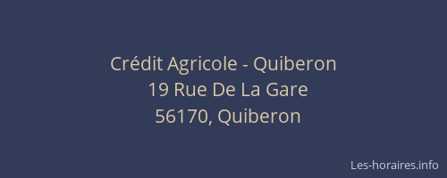 Cr&eacute;dit Agricole - Quiberon