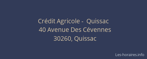 Crédit Agricole -  Quissac