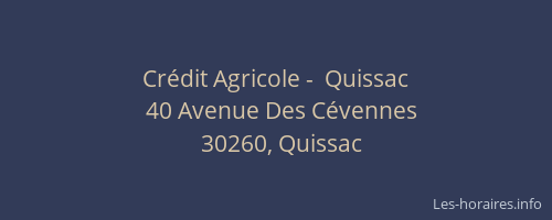 Cr&eacute;dit Agricole -  Quissac