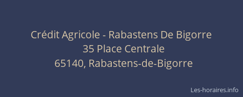 Cr&eacute;dit Agricole - Rabastens De Bigorre