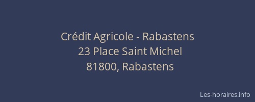 Cr&eacute;dit Agricole - Rabastens